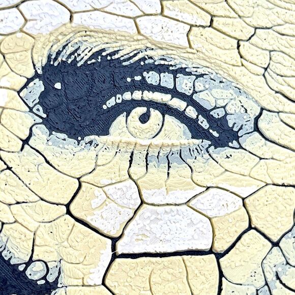 Wall Art, Face in the Desert, Surreal Cracked Earth Face - Picture 8 of 10